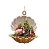 Christmas Tree Hanging Ornament Acrylic Pendant Car Wall Holiday Office Sleeping Puppy Charm for