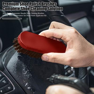 Щетка для обуви Эргономичная ручка Щетки для чистки обуви Набор для ухода за кожаной обувью Обувь