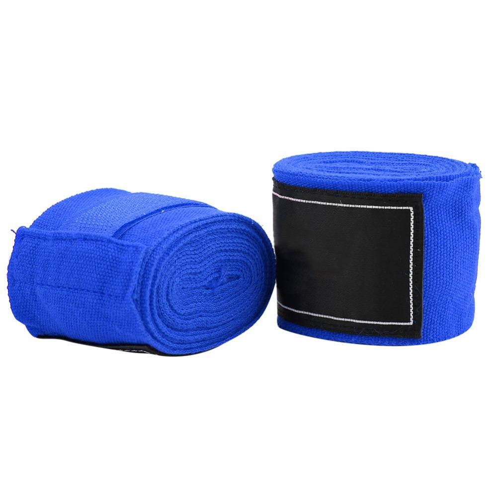2pcs Stretch Fabric Boxing Hand Wraps Cotton Material Blue Boxing Hand Wraps Boxing Training