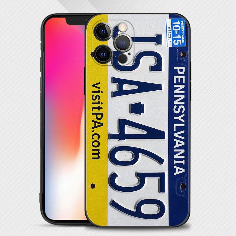 Ретро забавный номерной знак автомобиля чехол для Apple iPhone 15 14 13 12 11 Pro Mini XS Max XR X 7 8 Shell Capa