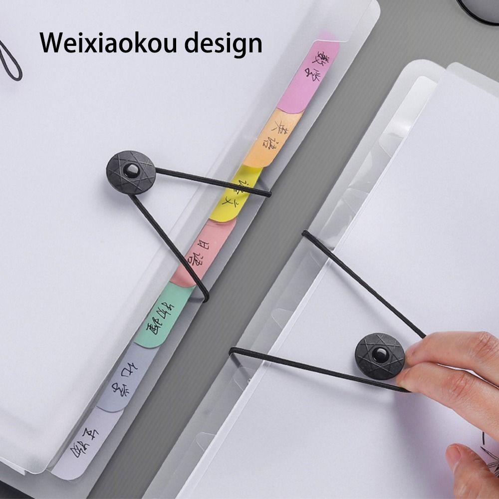 5/8/12 Pockets Test Paper Storage Folder Large Capacity Document Bag Fashion File Organizer