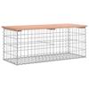 VidaXL Design Gabion Garden Bench 103x44x42cm Solid Douglas Wood 834360