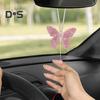 Сверкающая подвеска-бабочка для автомобиля, зеркало заднего вида, очаровательная элегантная подвеска из искусственного кристалла для украшения автомобиля и дома