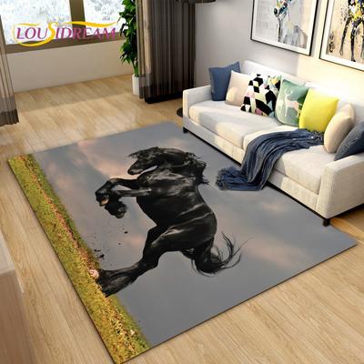 3D коврик с изображением животного Pentium Horse, коврик для гостиной, украшение детской комнаты, детский нескользящий напольный коврик для ползания