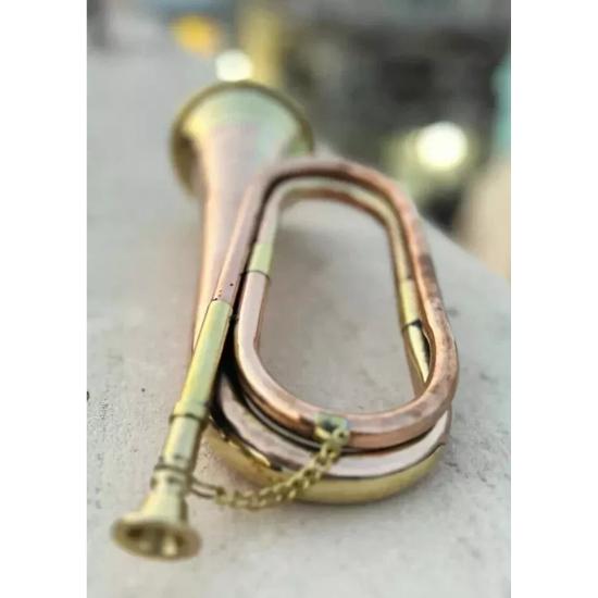 Nautical Marine Handmade Brass Finish Instruments Military Forces Bugle