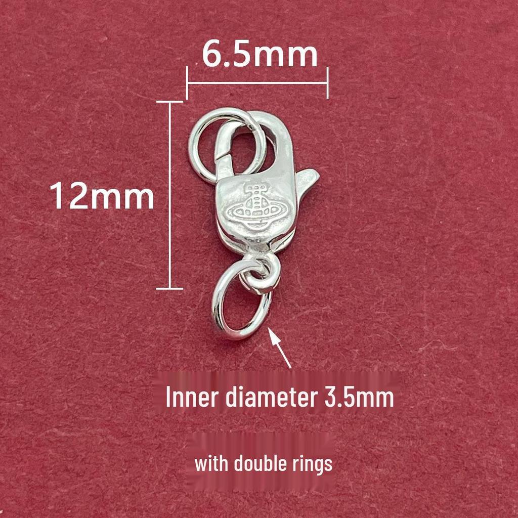 Замок-карабин из стерлингового серебра 925 пробы, соединитель для ожерелья и браслета