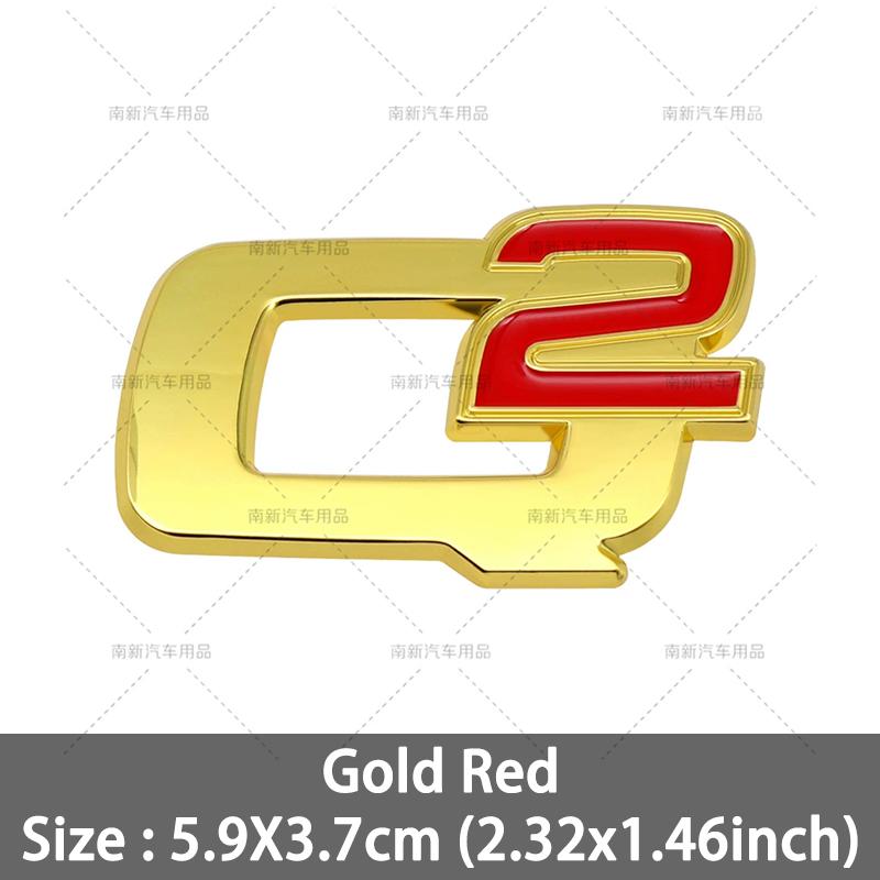 RZUD8 3D Metal Q2 Q4 Letter Badge Rear Giulia Stelvio Trunk Emblem Car Stickers For Alfa Romeo Giulia Stelvio Car Styling Accessories