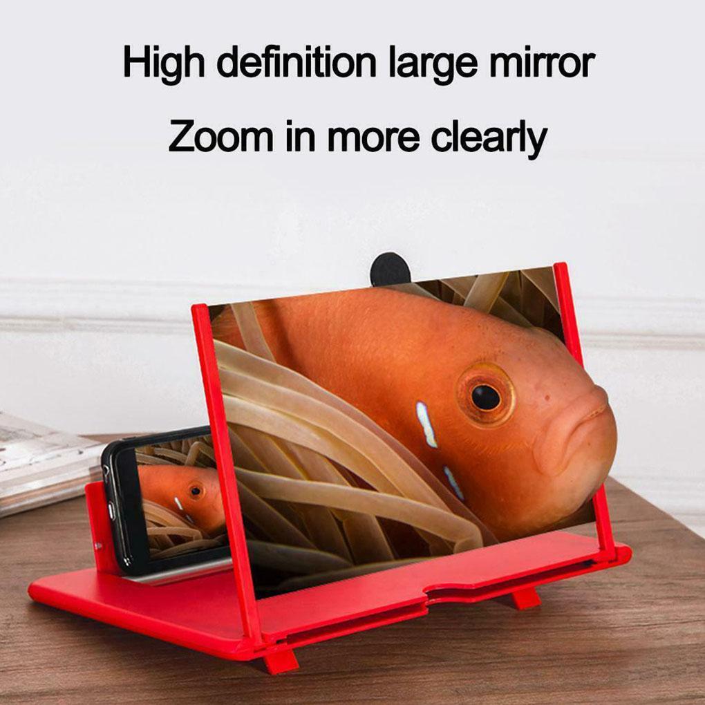 Phone Screen Amplifier Folding Mobile Magnifier 3D Enlarge Stand 10/12 Inch