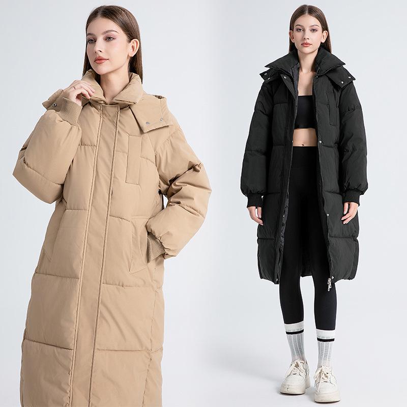 Women's Korean Style Knee-Length Cotton-Padded Winter Jacket - Loose, Thickened Coat