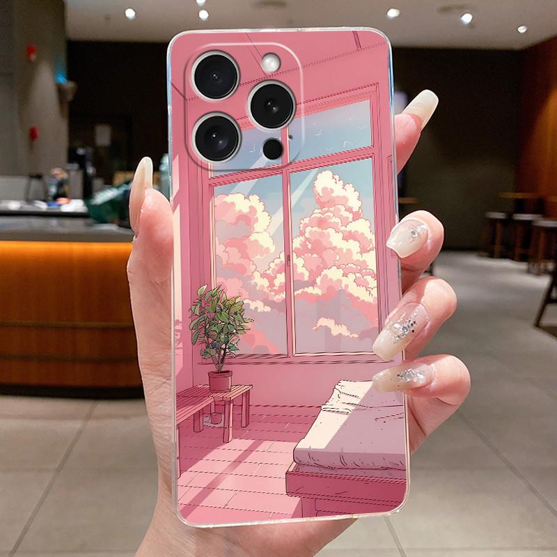 Чехол для iPhone 16 Plus 16pro 16promax Чехол Эстетичный Милый Крутой Мальчики Девочки Прозрачный Чехол для Телефона Для iPhone 16 Pro Max Чехол