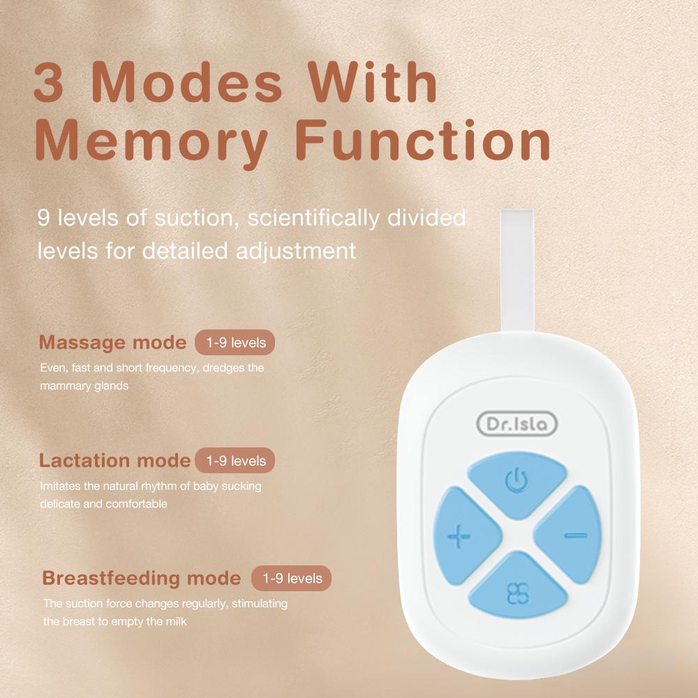 Двойной электрический молокоотсос Dr.isla, мощный отсос сосков, USB-электрический молокоотсос с бутылочкой для детского молока, холодная грелка для сосков