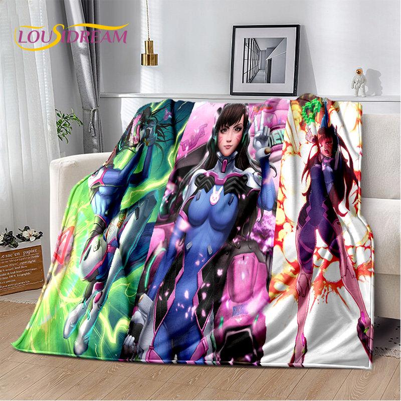 Мягкое плюшевое одеяло Overwatch Gamer DVA Reaper, фланелевое одеяло, плед для гостиной, спальни, кровати, дивана, пикника, ребенка 3D
