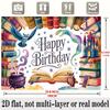 Magic Castle Birthday Banner, Academy Theme Backdrop Wall Decor for Party