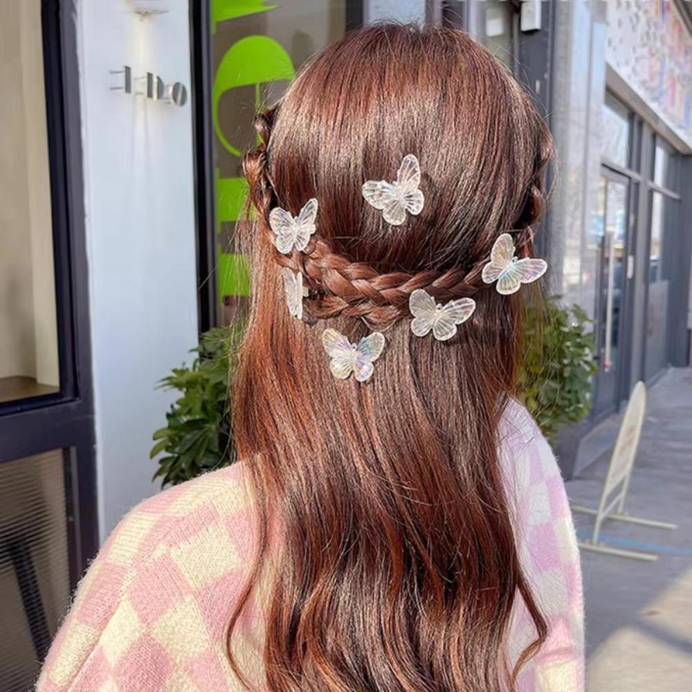 Мини-заколки для челки в виде утконоса-бабочки, заколки для волос в виде бабочки-русалки, подарки, заколка для волос для милой девочки