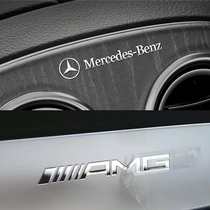 4/8 шт. 3D металлические наклейки Mercedes-Benz AMG для автомобиля, наклейка для стайлинга салона автомобиля W205 W203 GLC GLK W206 W220 A180 W211 модификация
