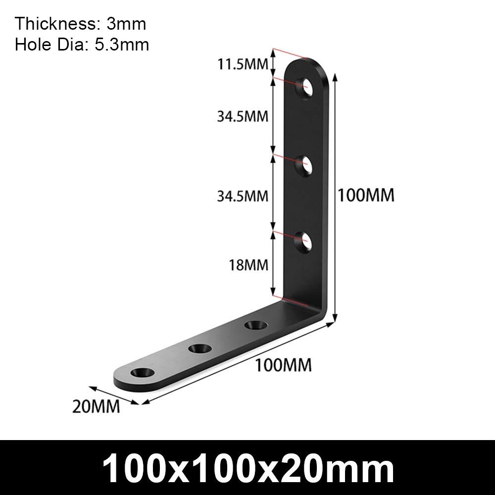 1Pcs Stainless Steel Angle Bracket 90 Degree Mending Plate Durable Corner Stand  Furniture Hardware