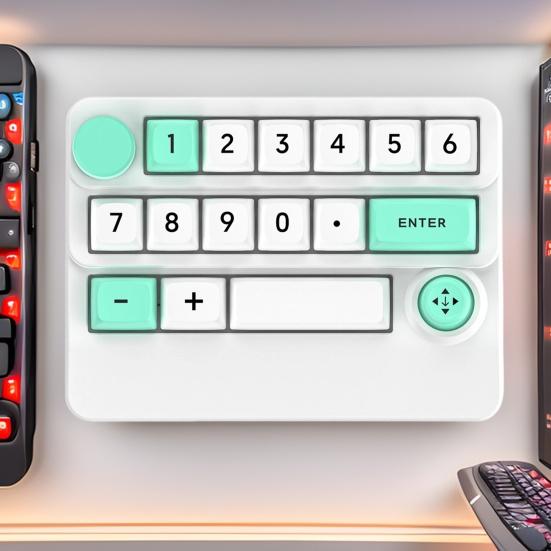 3 Modes Mini Wireless Keyboard with RGB Backlit Macro Programmable 15 Key Hot-swap DIY One Handed Gaming Mechanical Keypad PC Accessories