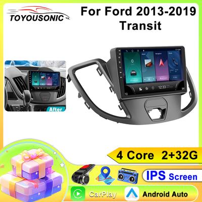Автомобильное радио Carplay для Ford Transit 2013-2019 Навигация GPS Android Auto Мультимедийный проигрыватель Стереоблок WiFi BT Нет 2din 4G