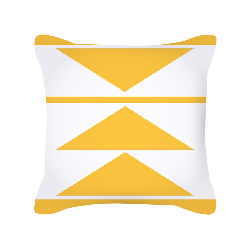 Желтый Геометрический Полосатый Чехол для Подушки Дивана Цветочный Узор Декоративная Наволочка в Скандинавском Стиле для Дома