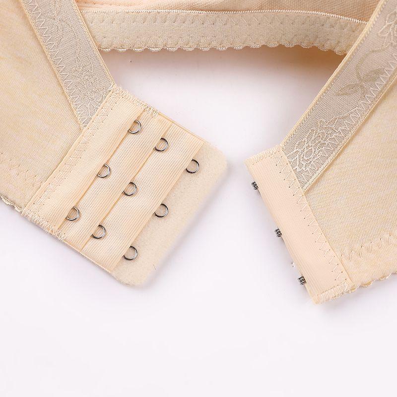 Full Cup Bra Without Steel Ring, Comfortable and Breathable Thin Cotton Underwear Gathering Loose Size Bras for Middle-aged and Elderly Pregnant Women