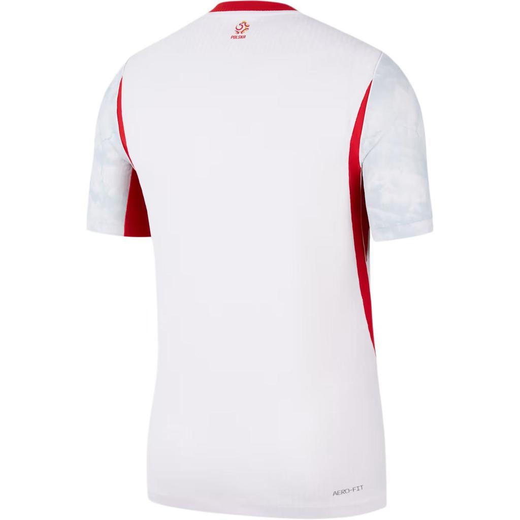 Nike Польша Aero-Fit Домашняя версия для игрока Быстросохнущая Дышащая Пуловер Короткий рукав Футбольная футболка Мужские топы IO8528-100