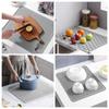 Silicone Drying Mat 40x45cm Large Dish Drainer Mat for Kitchen Counter Heat Resistant Hot Pot Holder Non-Slip Silicone Sink Mat