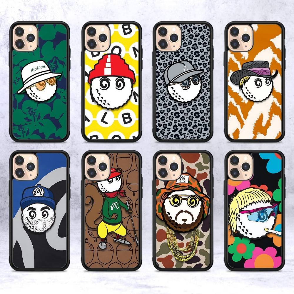 Модный чехол для телефона с логотипом M-Malbon G-Golf для IPhone 17 16 15 14 13 12 11 Mini Pro Max Plus, задняя крышка из ПК+ТПУ