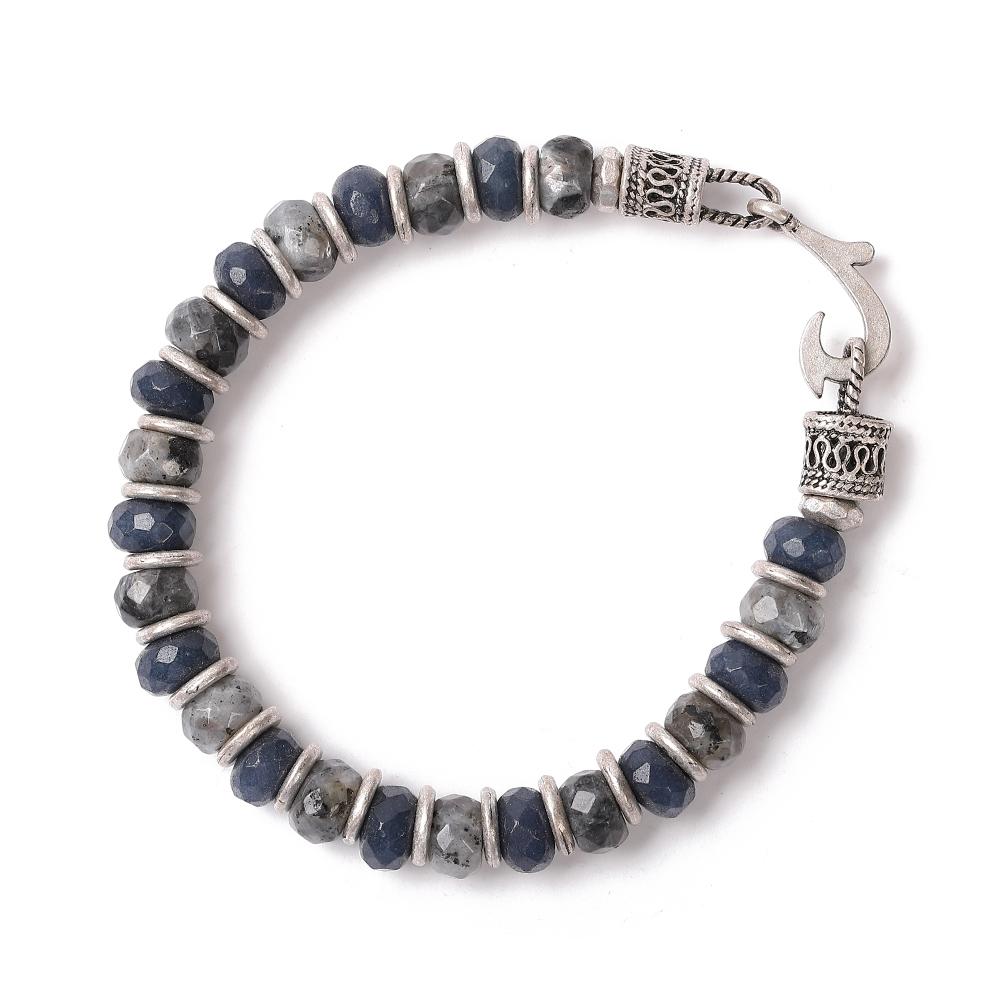 Браслет из смешанных драгоценных камней Лабрадорит и Агат Qoocobb Gemstone Classic-16