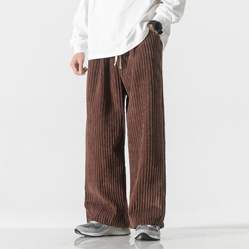 Autumn and Winter Large Size Japanese Retro Men's and Women's Casual Pants Straight-leg Pants Wide-leg Pants