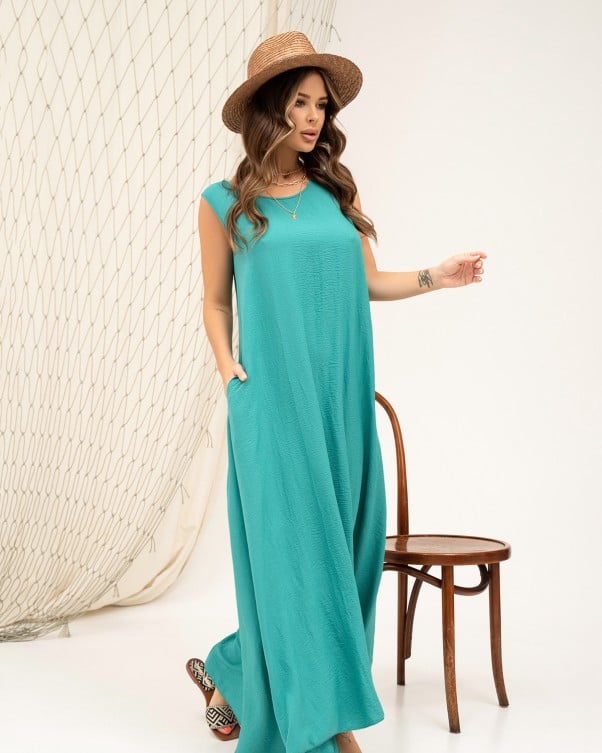 Длинный сарафан свободного кроя ISSA PLUS