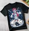 Аказа Kimetsu no Yaiba Футболка Demon Slayer Тандзиро Унисекс Черная футболка Все размеры