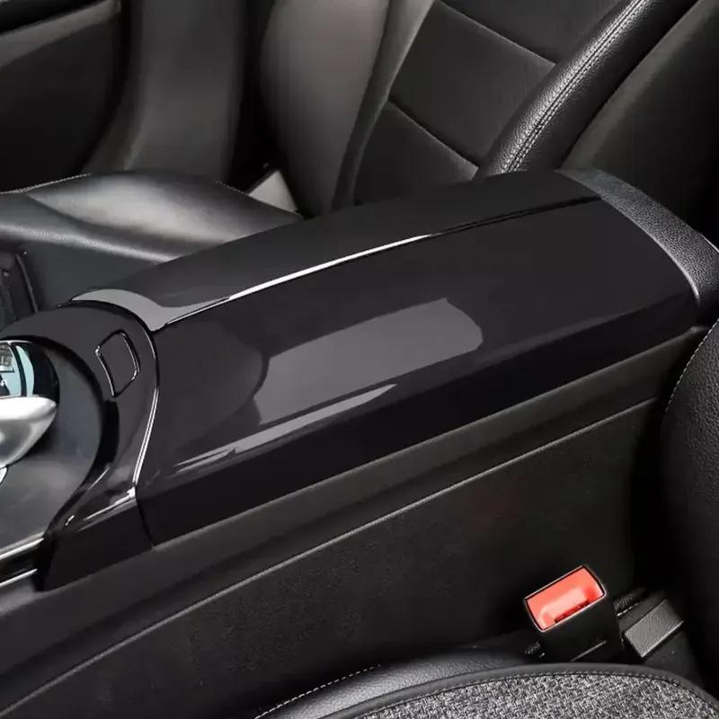 4 шт. карбоновый центральный подлокотник автомобиля коробка панель переключатель кнопка крышка аксессуары для интерьера для Mercedes Benz E GLC C класс W205