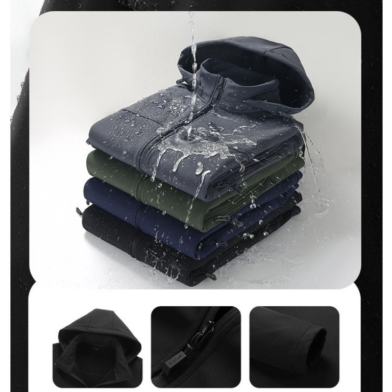 Winter Men Outdoor Fleece Sport Suits Tracksuit Men Sportswear Thick Hike Sets Male Joggers Hooded Suit 2 Pieces Jacket Pant