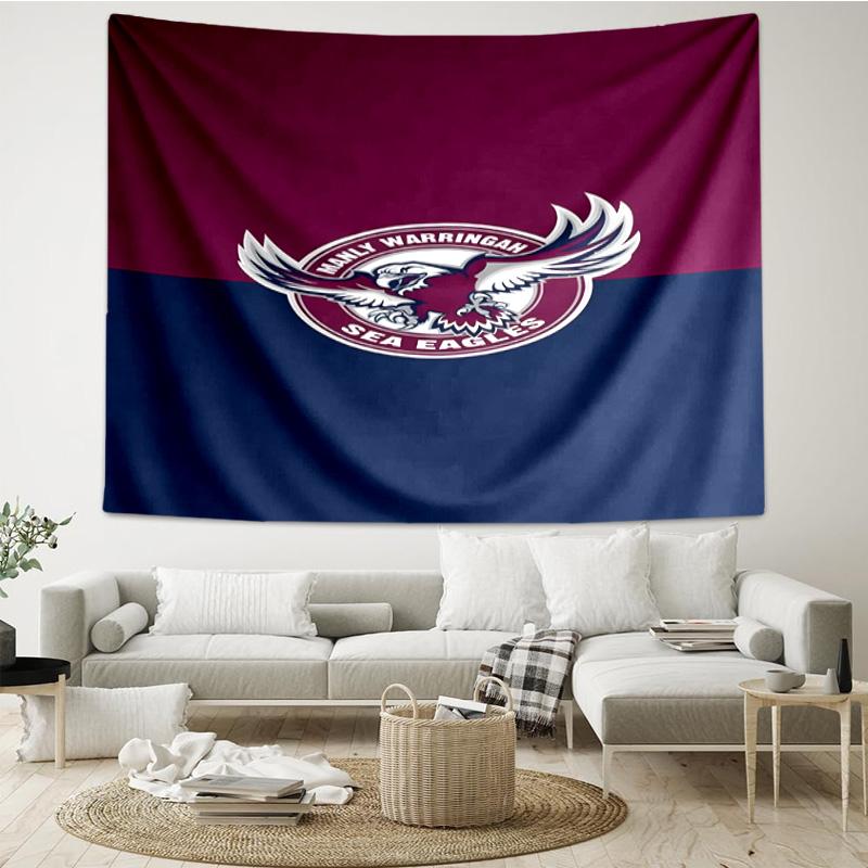Manly Sea Eagles Crest Tapestry Hanging for Bedroom,Livingroom, Playroom,Decor Art Room Wall Tapestry Holiday and Birthday Gifts