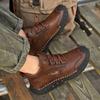 39-48 Spring/fall Leather Boots Men Boots  Leather Casual Leather Shoes Men Ankle Boots