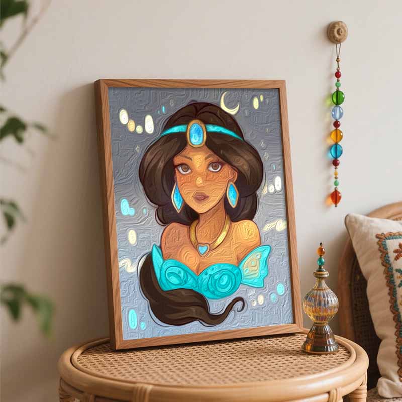 Disney Набор для рисования маслом «Принцесса Жасмин» своими руками, Арт-рисование, Декор для дома, Ручная работа, Подарок, Красивый аниме-портрет, Декоративное изделие