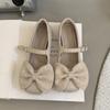 Fashion SUOJIALUN 2025 Spring New Brand Women Flat Shoes Fashion Big Bow-knot Ladies Elegant Mary Jane Shoes Soft Heel Dress Boat Shoes