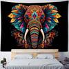 Psychedelic elephant tapestry Mandala pattern wall decoration Bohemian art beach towel travel blanket background cloth