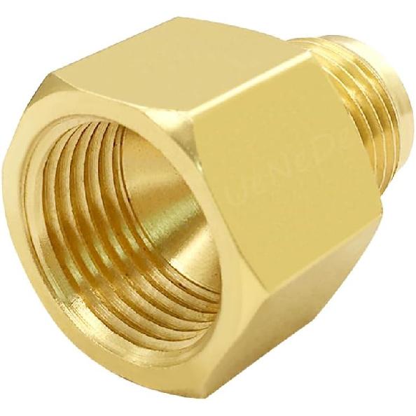 2PCS Brass Flare Coupler 1/2" Flare Female to 3/8" Flare Male Tube Gas Adapter Nipples Pipe Fittings Hose Connectors