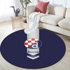 GNK Dinamo Zagreb Round Area Rug,Carpet Rug for Living Room Bedroom Sofa Playroom Decor,Non-slip Floor Mat
