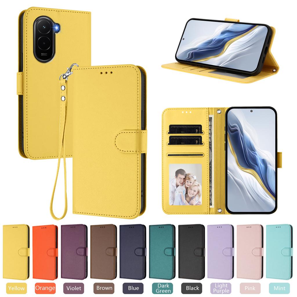 Магнитный чехол-книжка из роскошной кожи для Funda Xiaomi Poco M7 M7 Pro M7 Plus 4G 5G, однотонный, с отделениями для карт, чехол-коке