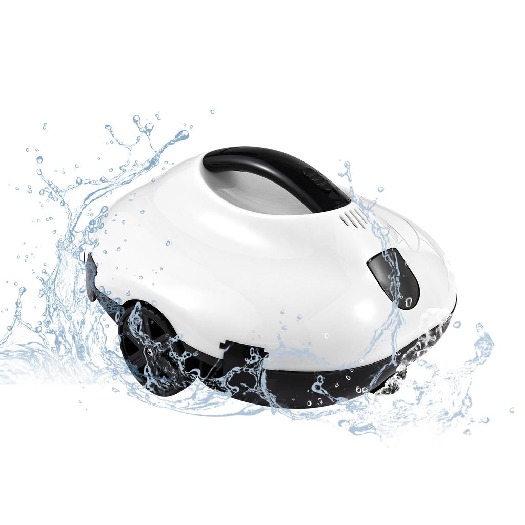 Беспроводной роботизированный очиститель бассейна Пылесос для бассейна Мощное всасывание Плавная работа длится 150 минут с 4