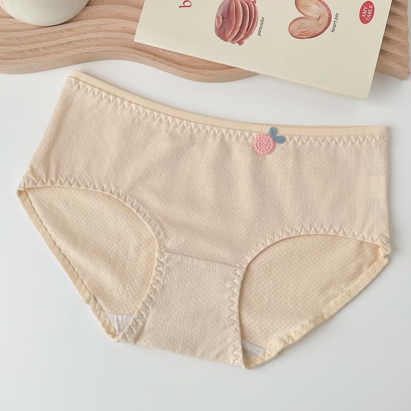 Женские брюки из чистого хлопка с высокой талией, бесшовные дышащие модные, стерильные простые трусы