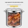 Lianmei Commercial 201 Stainless Steel Thickened Stockpot with Lid