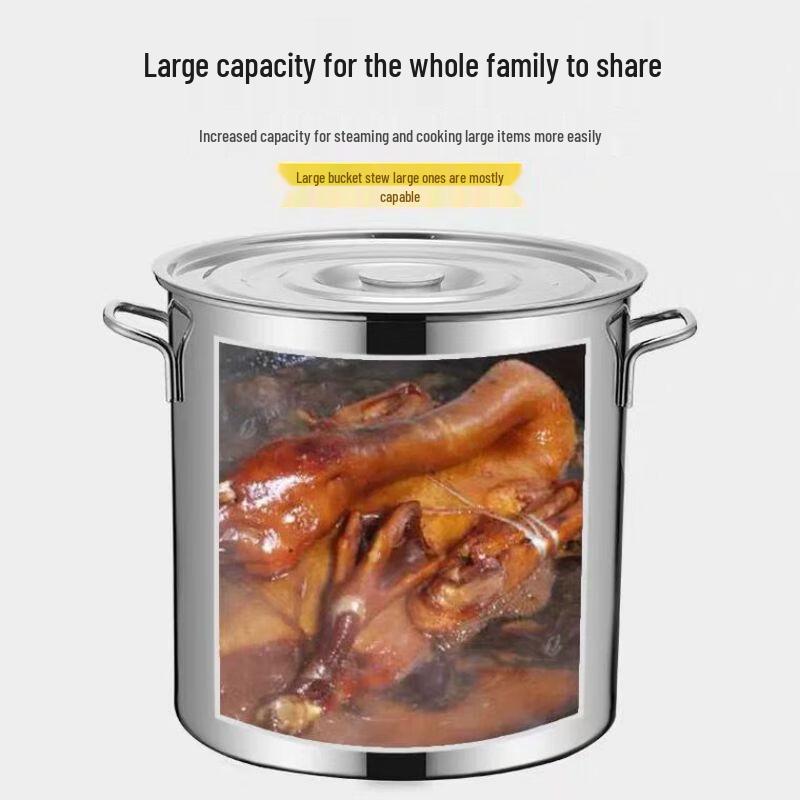 Lianmei Commercial 201 Stainless Steel Thickened Stockpot with Lid