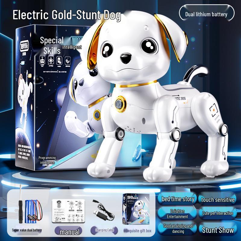 Children's Smart Remote Control Robot Dog Toy: Stunt, Music, Dancing, and Electric Features
