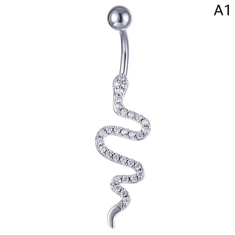 Crystal Belly Button Ring Animal Shape Belly Piercing Stainless Steel Navel Ring