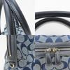 Used COACH Handbag 6046 Signature canvas/leather Navy system Blue Everyday use