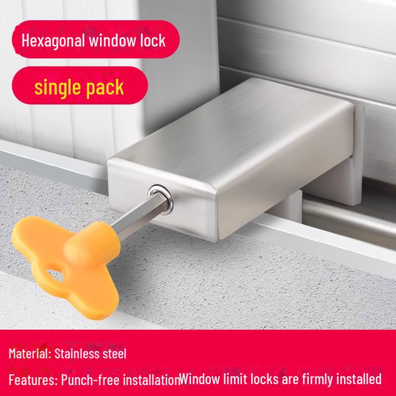 Замок безопасности для детей из алюминиевого сплава для раздвижных окон и дверей