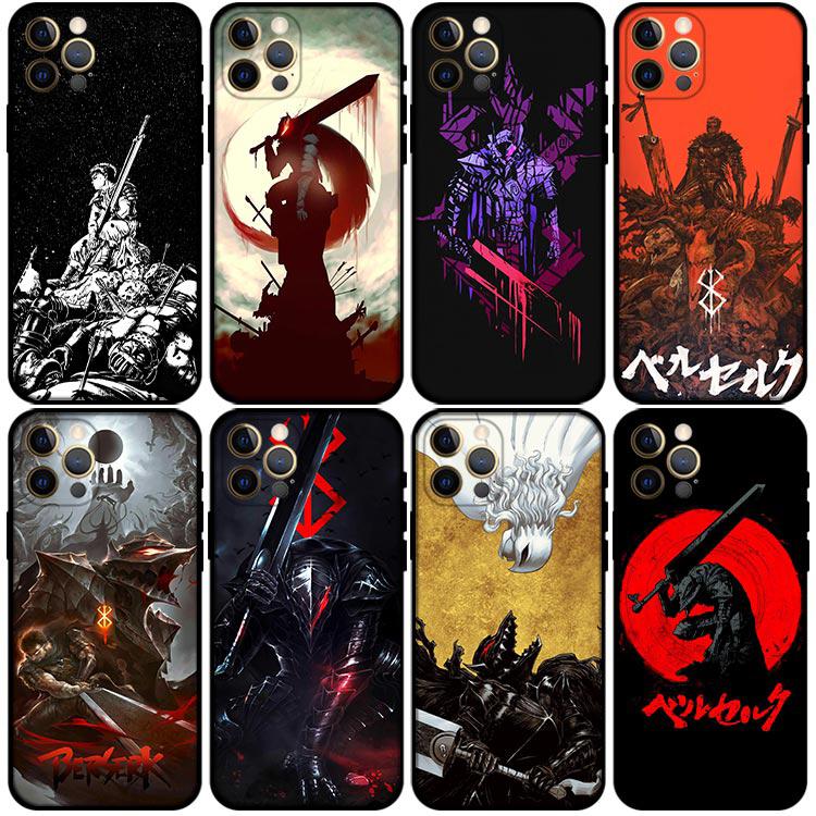 Guts Berserk Japanese Anime Manga Soft Silicone Phone Case for IPhone SE 6S 7 8 Plus X Xr Xs 11 12 13 Mini Pro Max Samsung
